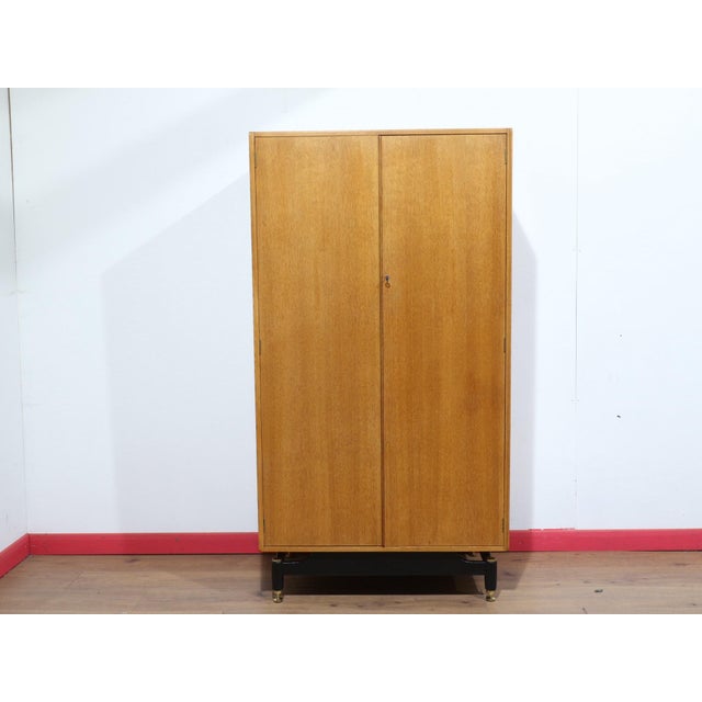 Mid Century Modern Vintage Blonde Double G Plan Armoire Wardrobe For Sale - Image 10 of 15