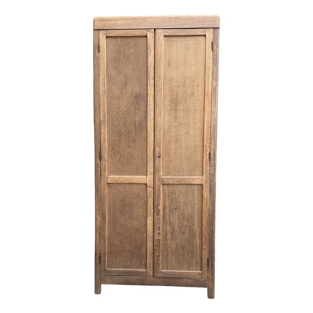 Parisian-Style School Wardrobe in Oak, 1950s For Sale