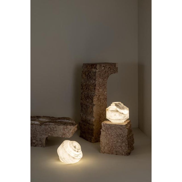 Wireless Cala Table Lamp by United Alabaster For Sale - Image 4 of 12