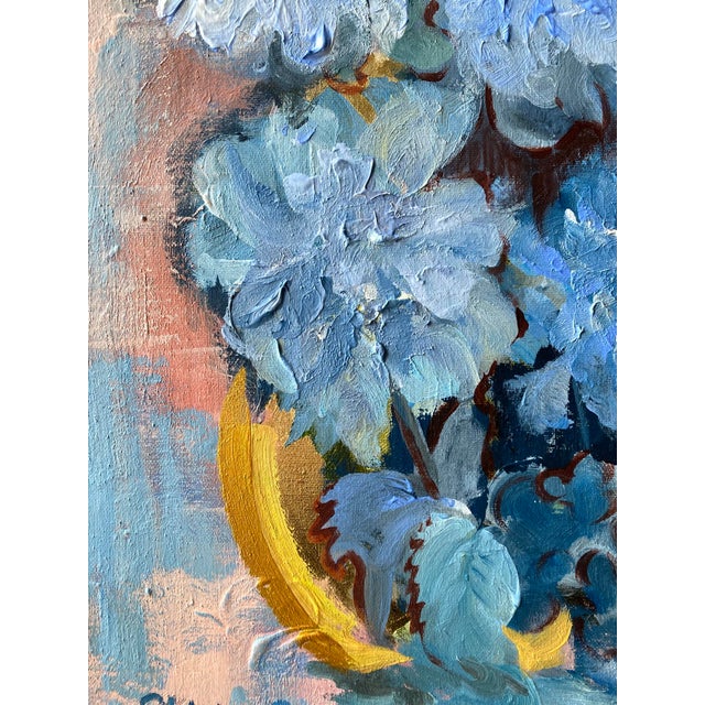 2020s Original-Moonlit Dahlias in Blue-Jardin d'Hiver Series-Shizico Yi-British Awarded Artist For Sale - Image 5 of 17