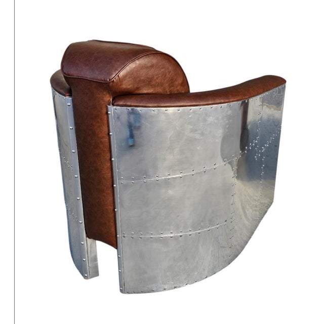 Aviator Leather Lounge Chairs-a Pair For Sale - Image 11 of 18