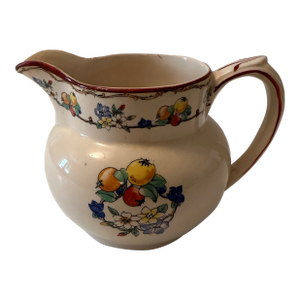 Vintage Hampton Ivory England Small Pitcher With Fruit Motif