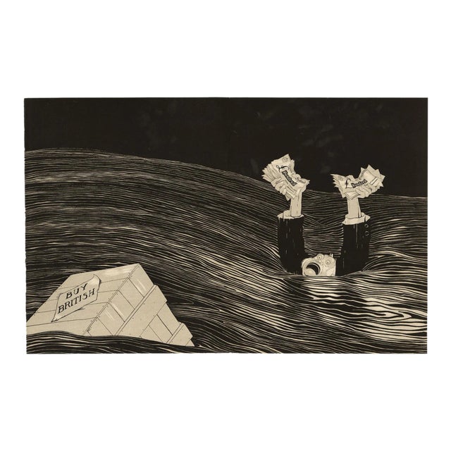 "La Liberte Des Mers" Pochoir From Bleu Blanc Rouge, Nicolas Portfolio C. 1932 For Sale