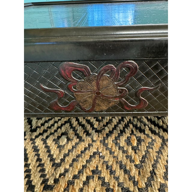 Chocolate 1970s John Widdicomb Chinoiserie Coffee/Cocktail Table For Sale - Image 8 of 12