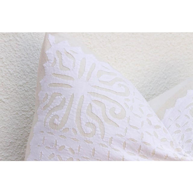 Jarifa Euro Applique Pillow Cover For Sale - Image 4 of 8