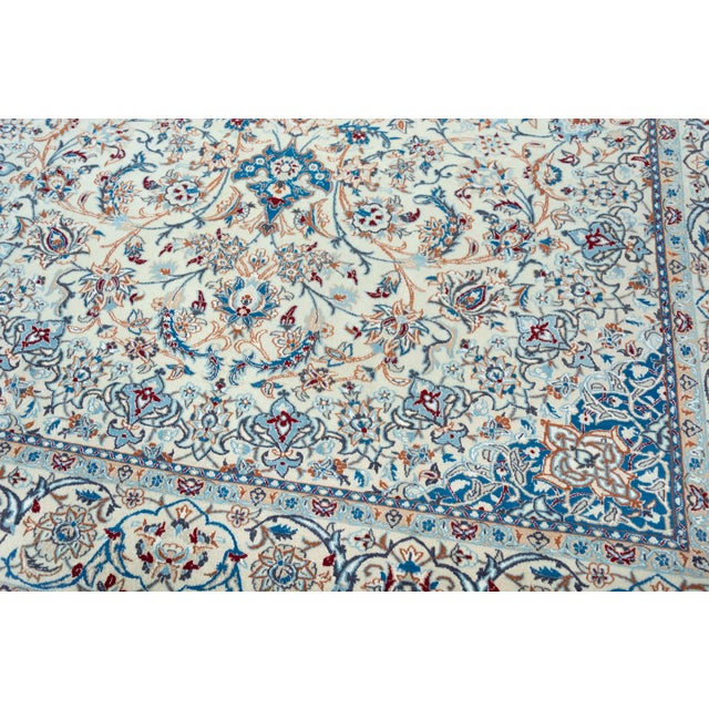Textile Hand-Knotted Rug with Silk For Sale - Image 7 of 12