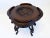 1920s Antique Victorian Dark Stain Carved Wood Tray Cocktail Table For Sale - Image 4 of 10