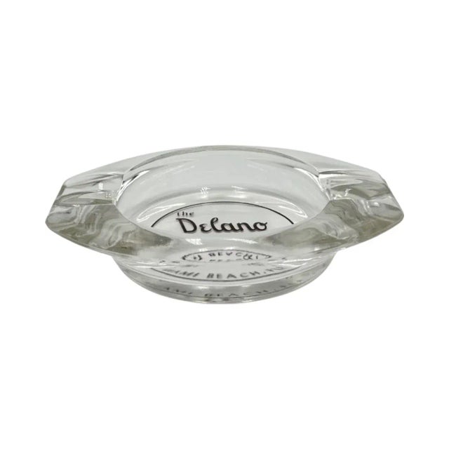 Mid-Century Modern Vintage 5-Star the Delano Hotel Miami Beach Glass Ashtray For Sale - Image 3 of 11