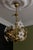 Gold Hollywood Regency Style White Murano Glass Flower and Metal Chandelier, 1980s For Sale - Image 8 of 18