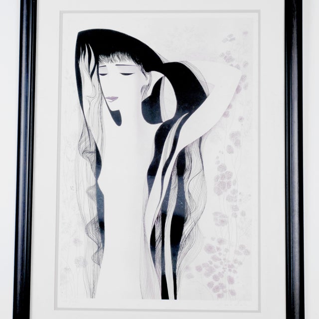 1981 Printing Eyvind Earle "Girl With the Raven Hair" Artist Hand Signed and Numbered Limited Edition 133/260 Framed,...