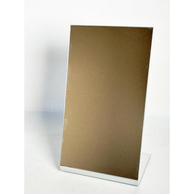 Tabletop Mirror in Aluminum and Glass, France, 20th Century For Sale - Image 4 of 8