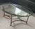 Italian 1960s Italian Brass & Glass Hooved Foot Oval Cocktail Table For Sale - Image 3 of 11