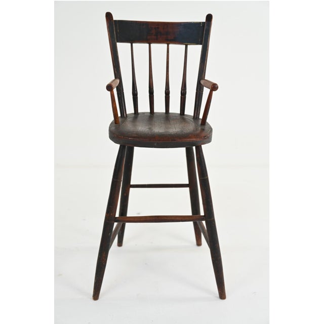 Antique Thumb-Back Windsor Child's High Chair For Sale - Image 13 of 18