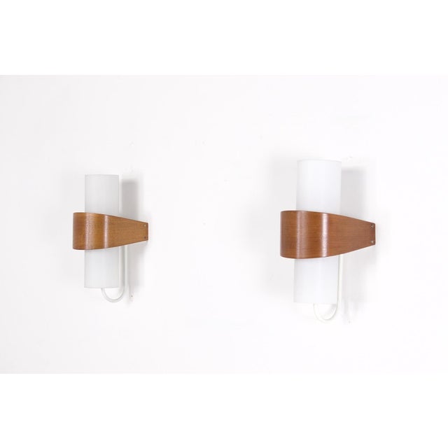 Wall Lights by Louis Kalff for Philips, 1950s, Set of 2 For Sale - Image 6 of 6