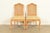 John Stuart French Provincial Louis XV Carved Oak and Cane Back Side Chairs or Dining Chairs | Pair For Sale - Image 14 of 14