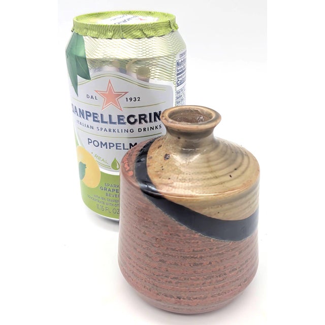 Ceramic Vintage Glazed Stoneware Bud Vase For Sale - Image 7 of 10