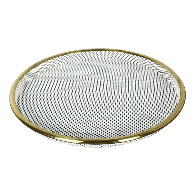 French Rigituelle Metal Tray in the style of Mathieu Mategot, 1960s For Sale