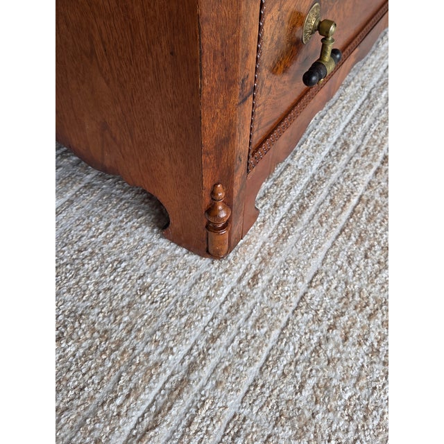 Brown American Empire Style Burl Chest of Drawers Mid to Late 19th Century For Sale - Image 8 of 9