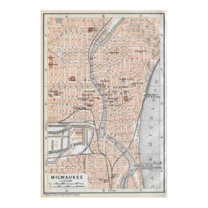 1909 Map of Milwaukee Wisconsin