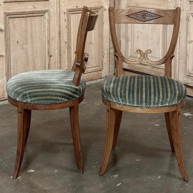 Wood Set of Twelve 18th Century Swedish Gustavian Dining Chairs Includes 2 Armchairs For Sale - Image 7 of 12