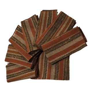 1960s Mid=Century Modern Woven Napkins or Placemats, Finland - Set of 8 For Sale