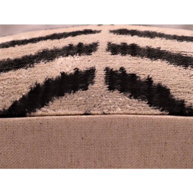 Textile Contemporary Black and White Tiger Print Throw Pillow & Down Insert For Sale - Image 7 of 9
