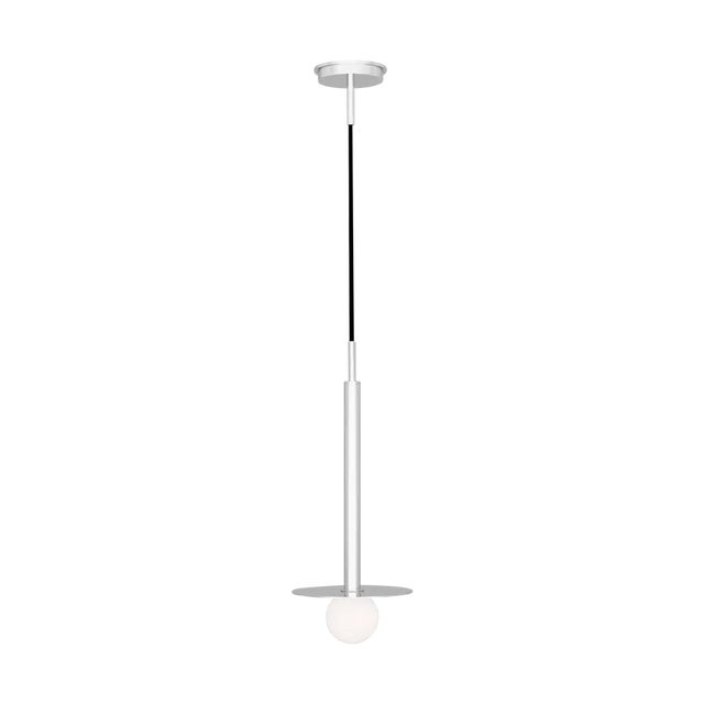 Contemporary Kelly Wearstler by Visual Comfort Studio Nodes 1-Light Short Pendant in Polished Nickel For Sale - Image 3 of 3