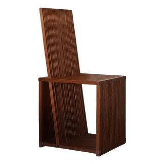 Strips Wood Occasional Chair, 1990 For Sale