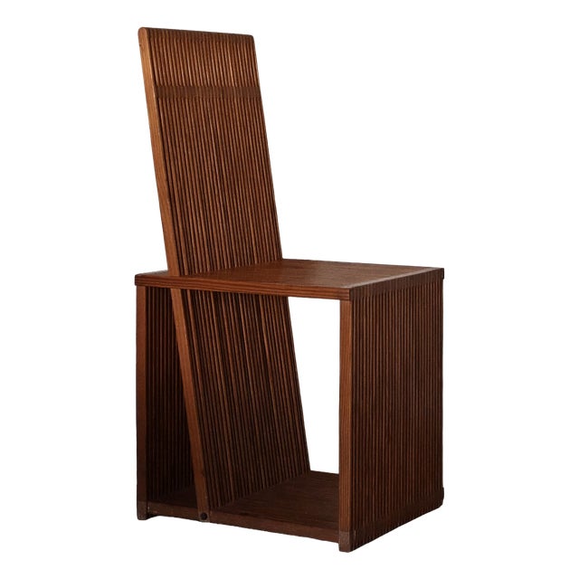 Strips Wood Occasional Chair, 1990 For Sale