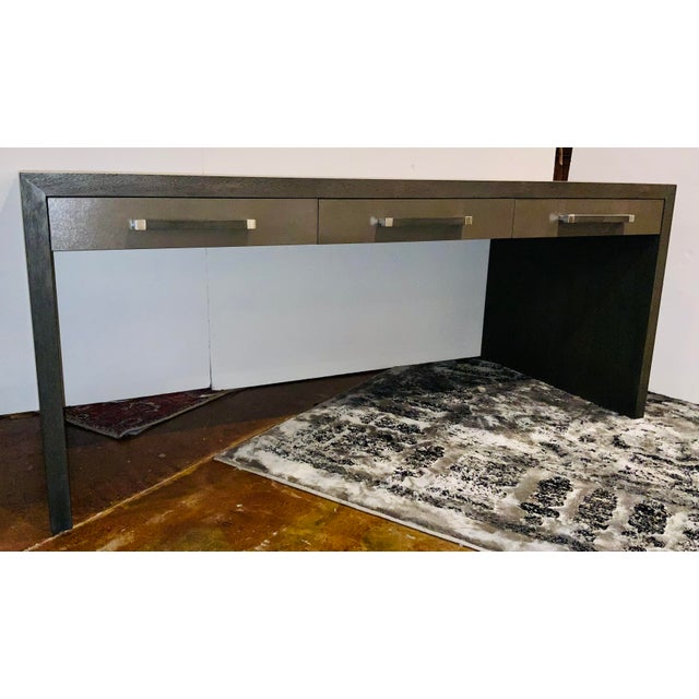 Theodore Alexander Modern Taupe Writing Desk Chairish