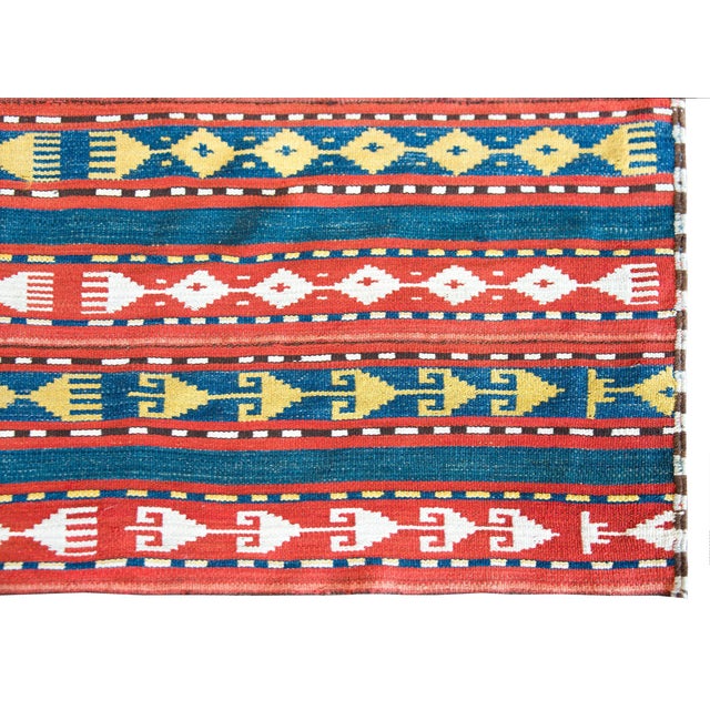 Early 20th Century Persian Jajim Rug For Sale - Image 11 of 14
