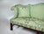 Custom George III Mahogany Camel Back Sofa With Damask Silk Upholstery For Sale - Image 13 of 16