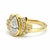 Lotus Gold Ring With Moissanite Silver, Gold, Size 6 For Sale - Image 4 of 11