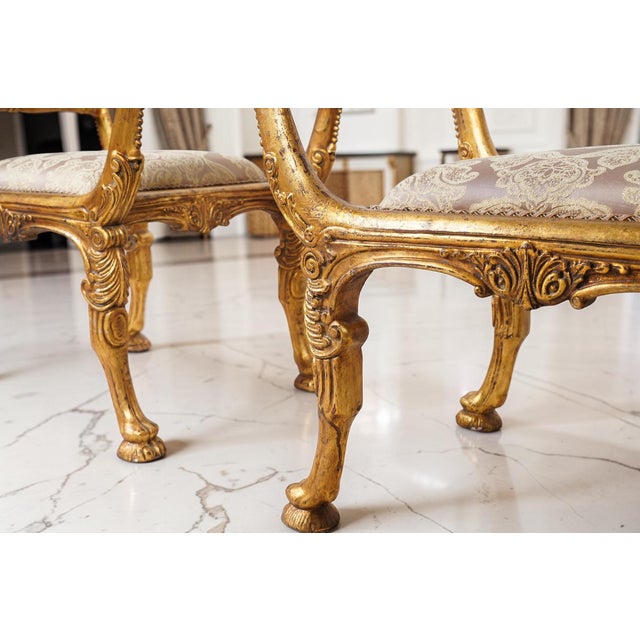 Pair of Giltwood Benches For Sale - Image 4 of 7