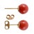 This is part of Chairish’s Fine Jewelry assortment. Estate round coral stud earrings. These coral earrings feature 18...