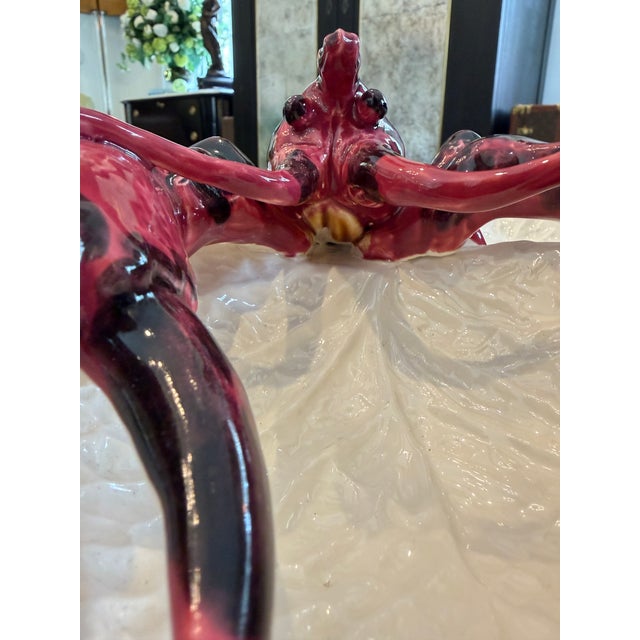 Vintage Large Pre-1960's “Agatha Christie” Majolica Lobster Platter For Sale - Image 15 of 15