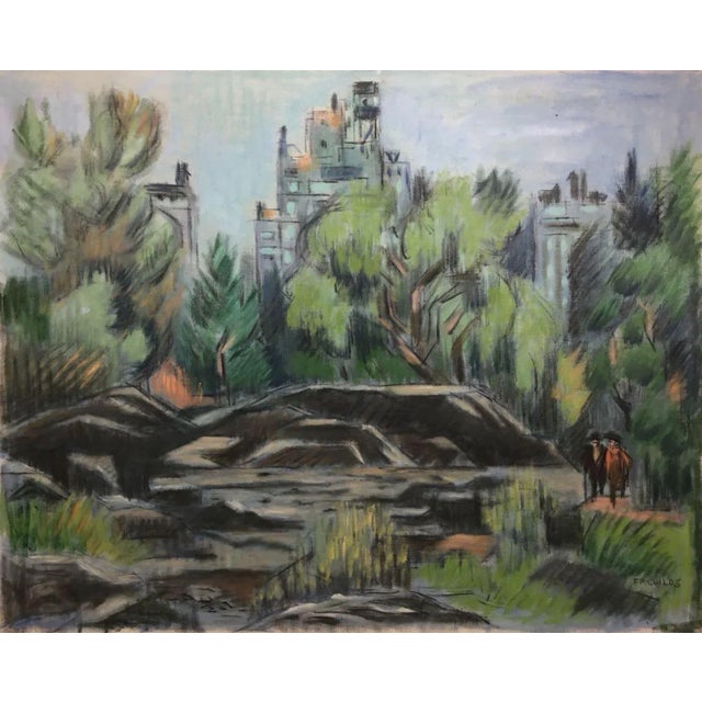 Frederick Robbins Childs (1908-1978) - "Rocks, Central Park, Near Childrens Zoo" in New York City (ca. 1950s, Oil on...