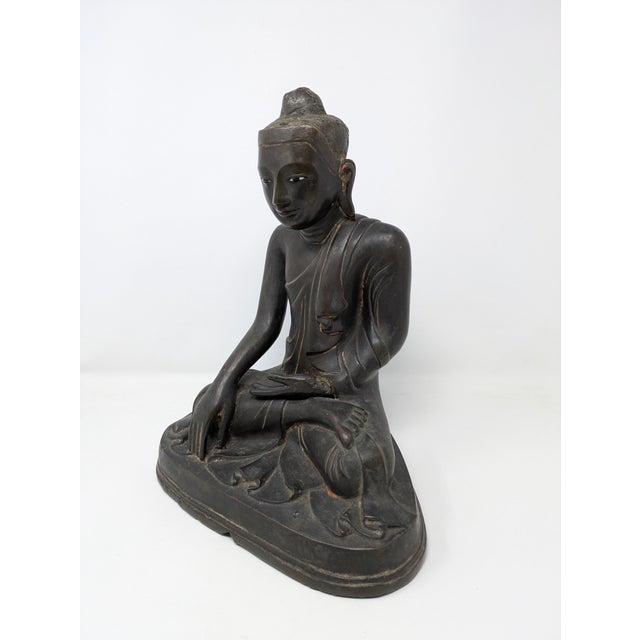 Late 19th Century Burmese Bronze Buddha: Mandalay Style For Sale - Image 4 of 9