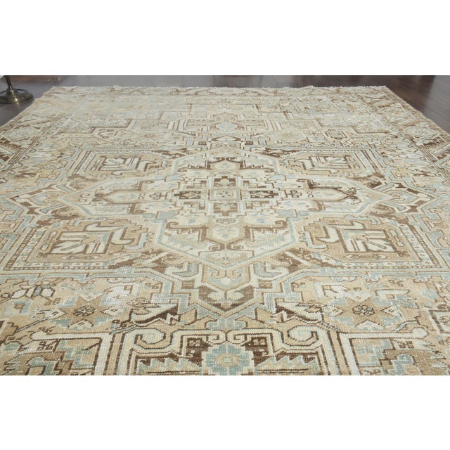 Textile 1970s Vintage Persian Handmade Wool Cotton Orange Area Rug For Sale - Image 7 of 10