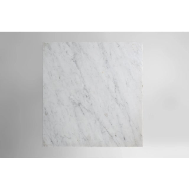 Art Deco Nightstand with Carrara Marble Top, France, 1910s For Sale - Image 9 of 11