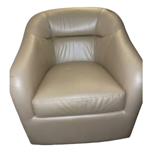 1990s Steve Chase Leather Side Chair With Manufacturer Information For Sale