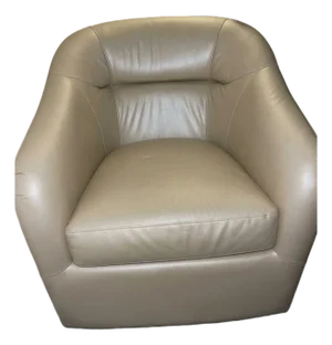 1990s Steve Chase Leather Side Chair With Manufacturer Information
