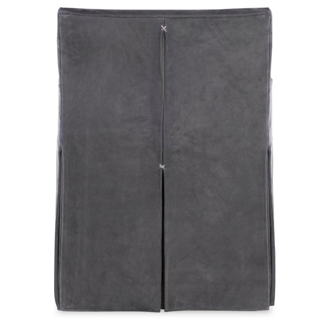 French Tara Shaw for Century Furniture Stefano Skirted Chair - Charcoal Suede For Sale - Image 3 of 6