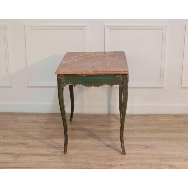 Wood Regency Period Painted Game Table with Marble Top, Early 19th Century For Sale - Image 7 of 9