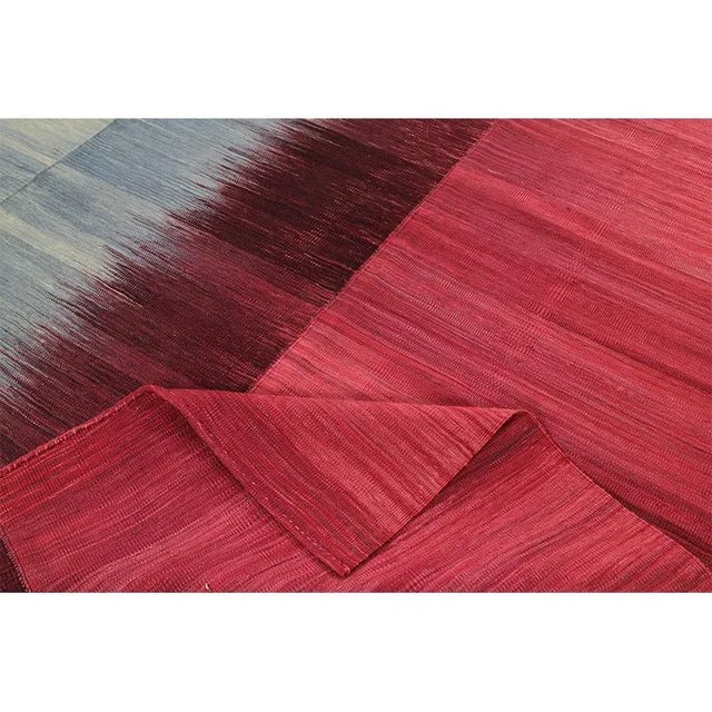 Mid-Century Modern Handwoven Flatweave Scandinavian Style Persian Kilim Rug 8'2" X 10'2" For Sale - Image 3 of 9