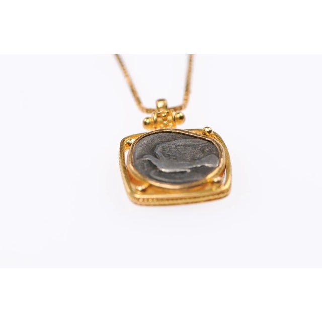 15th Century & Earlier Antique Dove & Chimeara 1/4 Stater Pendant For Sale - Image 5 of 10