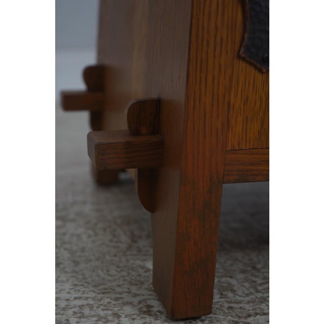 Stickley Arts & Crafts Oak Roycroft Server For Sale - Image 10 of 18