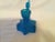 Figurative Vintage Turquoise Blue Frosted Glass Angel Candler Holder For Sale - Image 3 of 9