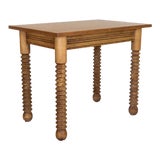 1940s French Wood Table by Charles Dudouyt For Sale