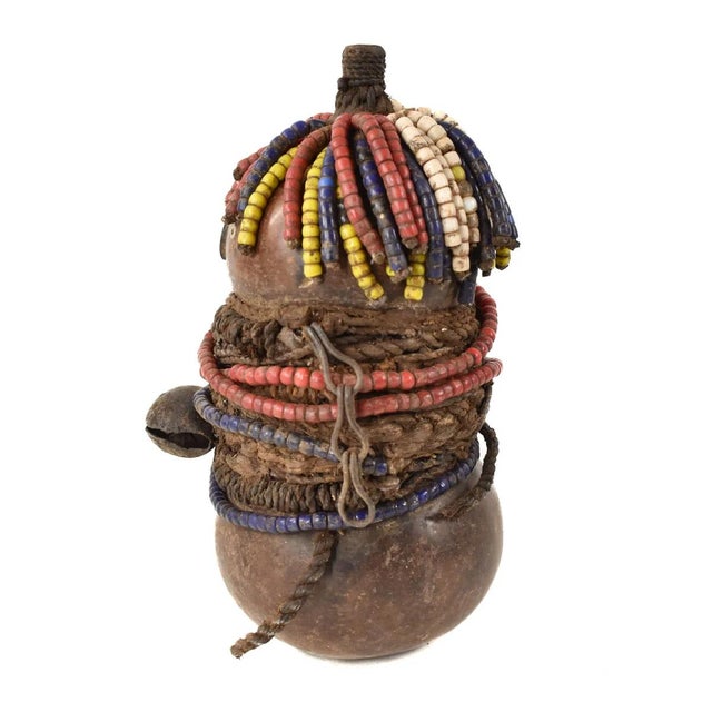 Early 20th Century Nyamwezi Beaded Fertility Doll Gourd Tanzania For Sale - Image 4 of 9
